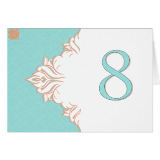 Carte orange bleue 8 de nombre de Tableau de