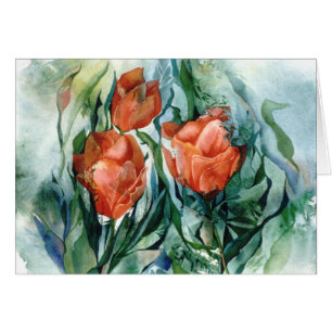 Carte orange de tulipes de PMACarlson
