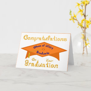 Carte Orange Grand Casquette Gold Blue Graduate Class 20