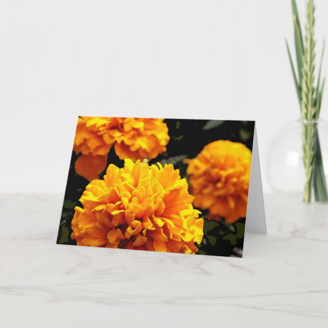 Carte "Orange Marigolds" (Devant)