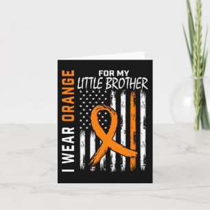 Carte Orange Pour Mon Petit Frère Leucémie Cancer Aware