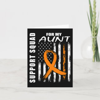 Carte Orange Ribbon Tante Leukémie Sensibilisation États