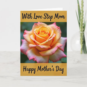 Carte Orange Rose Avec Amour