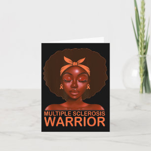 Carte Orange Ruban Ms Awareness Warrior Black Afro