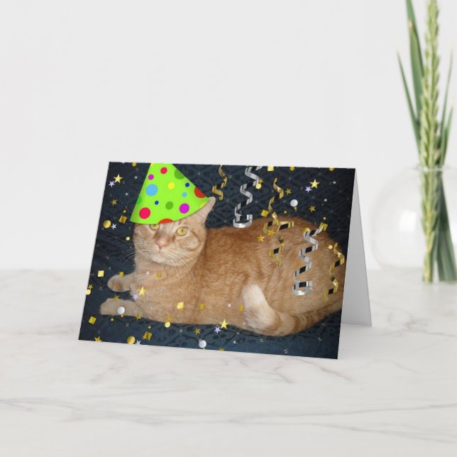 Carte Orange Tabby Cat (Devant)