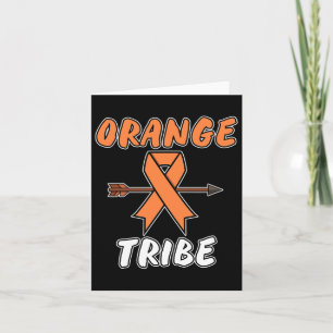 Carte Orange Tribe Leukemia Sensibilisation Ribbon Suppo