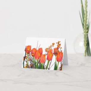 Carte Orange Tulips