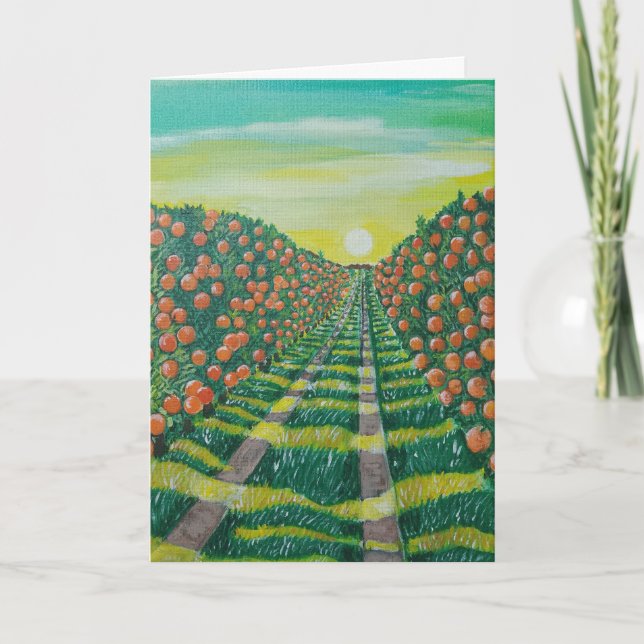 Carte Oranges de Valence Peinture d'Alfred Fox (Devant)
