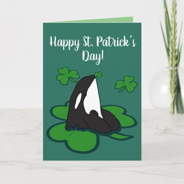 Carte Orca Killer Whale St Patrick’s Day (Devant)