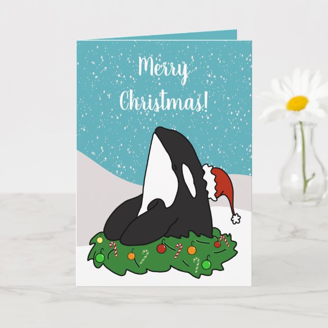 Carte Orca Noël (Petite plante)