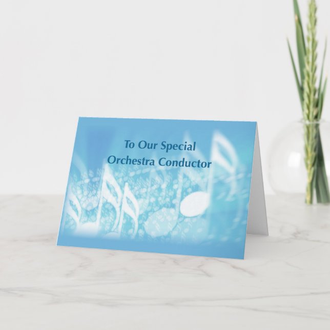 Carte Orchestre Conducteur Notes d'anniversaire sur le b (Devant)