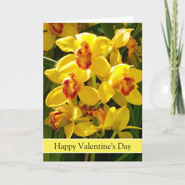 Carte Orchid Valentine's Day Card w/ Victor Hugo Quote (Devant)