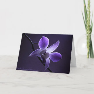 Carte Orchidée bleue