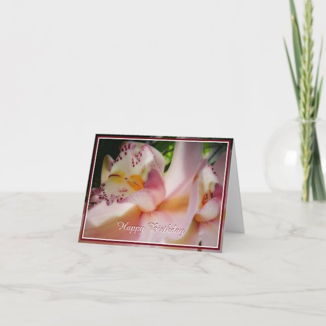 Carte Orchidée rose pâle (Devant)