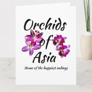 Carte Orchidées d'Asie