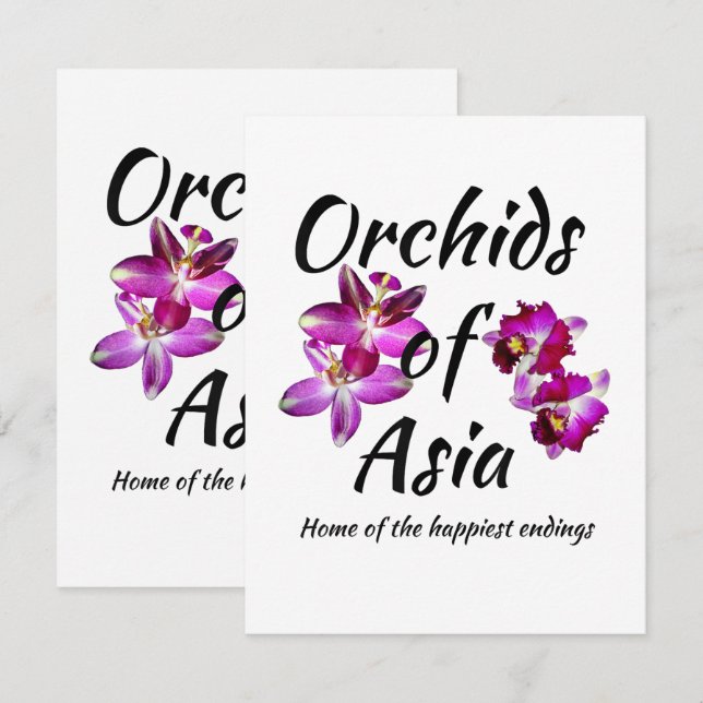 Carte Orchidées d'Asie (Devant / Derrière)