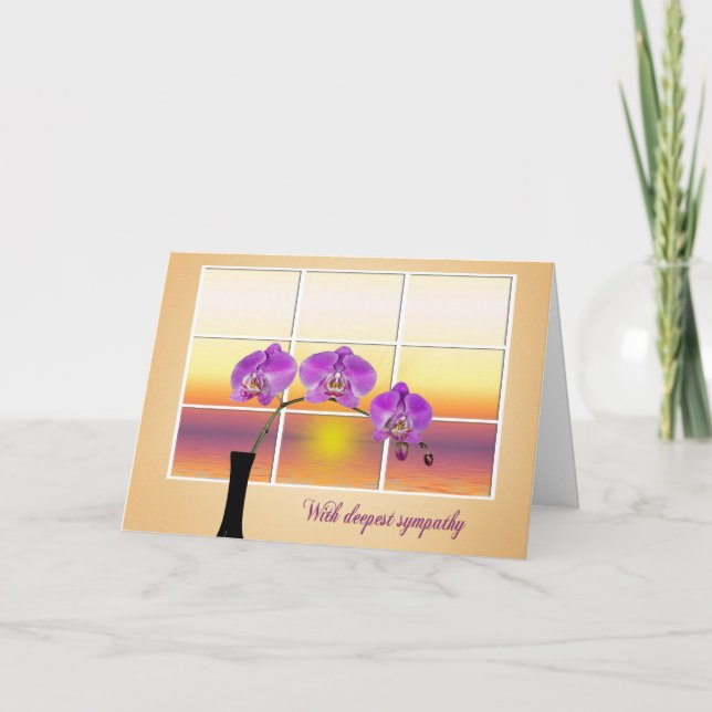 Carte Orchidées du lever du soleil Sympathie (Devant)