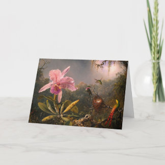 Carte : Orchidées et colibris