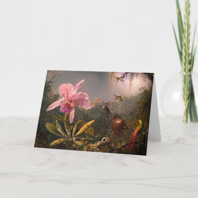 Carte : Orchidées et colibris (Devant)