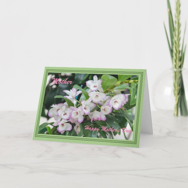 Carte Orchidées pour la fête des Mères (Devant)