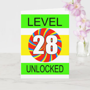 Carte Ordinateur de joueur pour 28e anniversaire