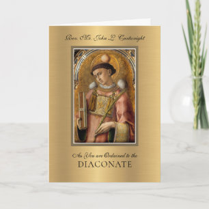 Carte Ordination au diaconat Diacre catholique religieux