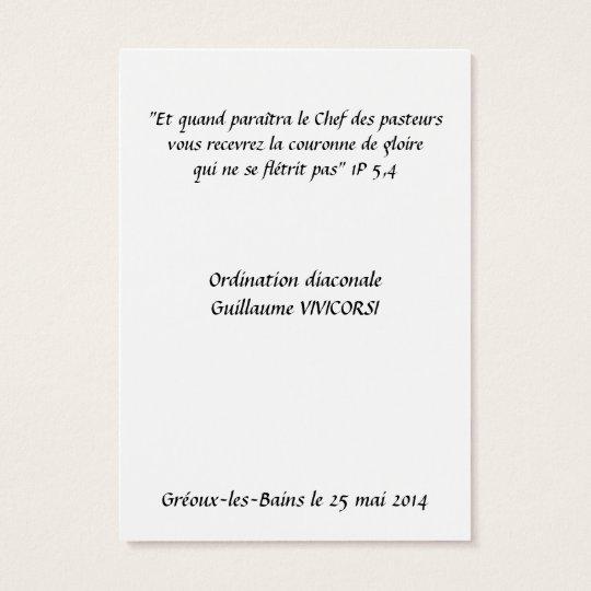 Carte Ordination Diaconat