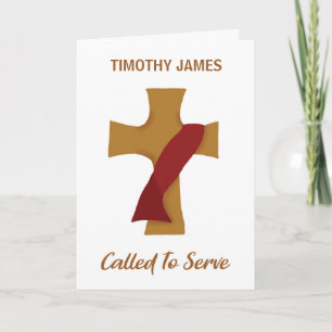 Carte Ordination du diacre Félicitations Croix de la stè