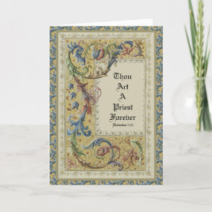 CARTE ORDINATION DU PRÊTRE CATHOLIQUE PREMIÈRE SCRIPTURE