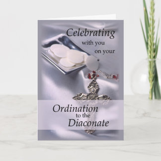 Carte Ordination Félicitations Diaconate, Deacon Hôtes