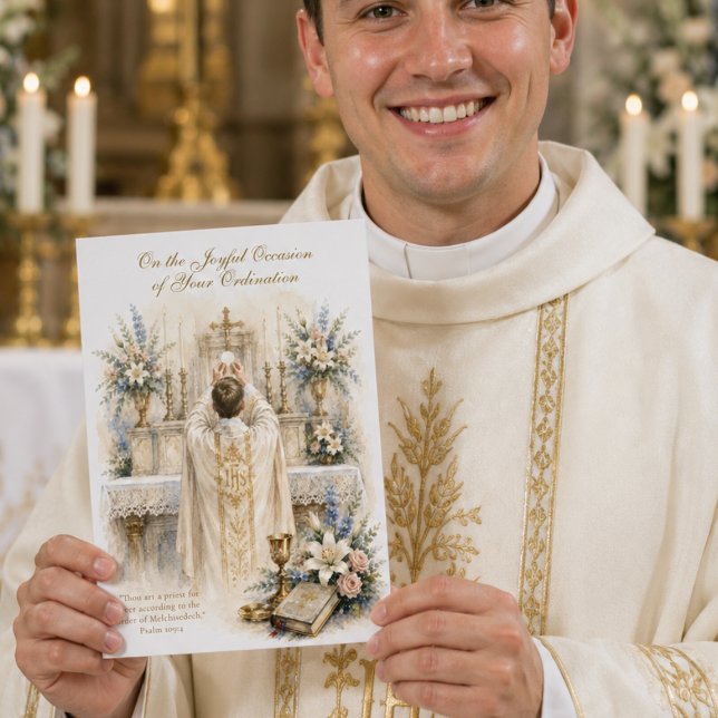 Carte Ordinations de prêtres catholiques, Écriture de re (Créateur téléchargé)