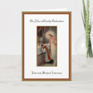 Carte Ordinations de prêtres catholiques Religieux Jésus