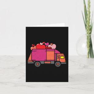 Carte Ordures Coeurs Camions Enfants Garçons Valentines 