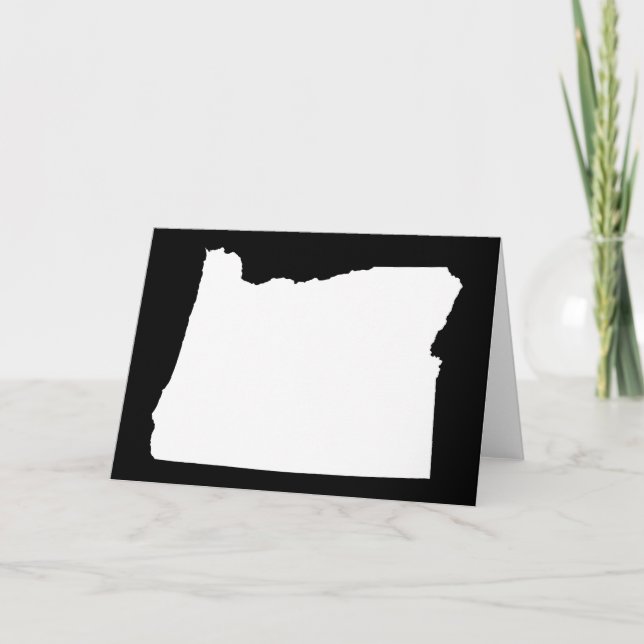 Carte Oregon en blanc et noir (Devant)