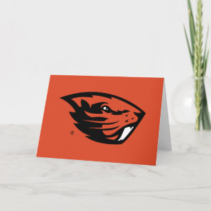 Carte Oregon State Beavers   Tête de castor