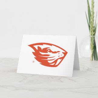 Carte Oregon State Beavers | Tête de castor