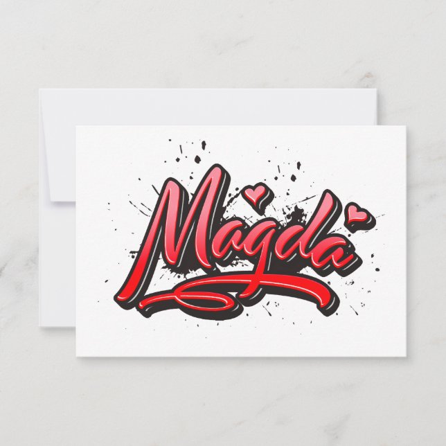 Carte Oreiller de graffiti Magda Heart (Devant)