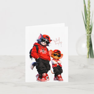 Carte Oreiller jeté Duo Ours de Dessin Animé Mignon - Ro