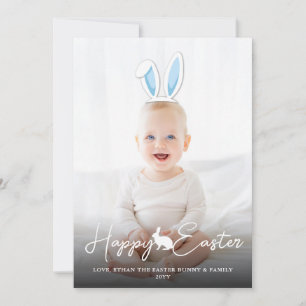 Carte Oreilles de Lapin Bleues Amovibles Superposition d