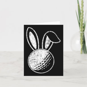 Carte Oreilles de lapin de golf de Pâques Cadeau drôle d