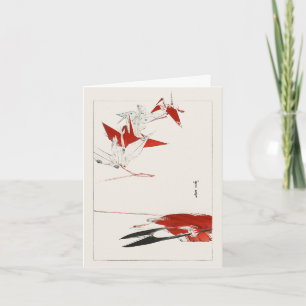 Carte origami d'oiseaux - japonais traditionnel