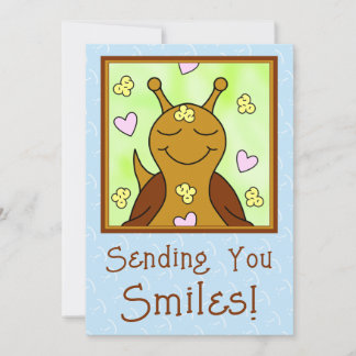Carte (Original) Mignonne Escargot envoie des sourires |