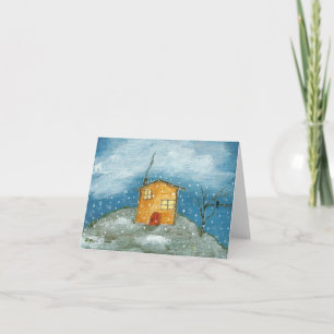 Carte originale de voeux d'art de la première temp