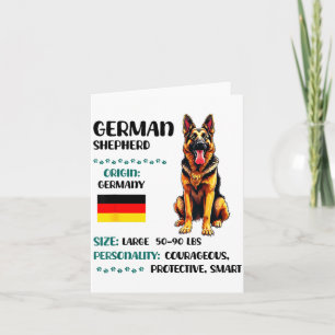 Carte Origine Berger Allemand Drôle Amateur de Berger Al