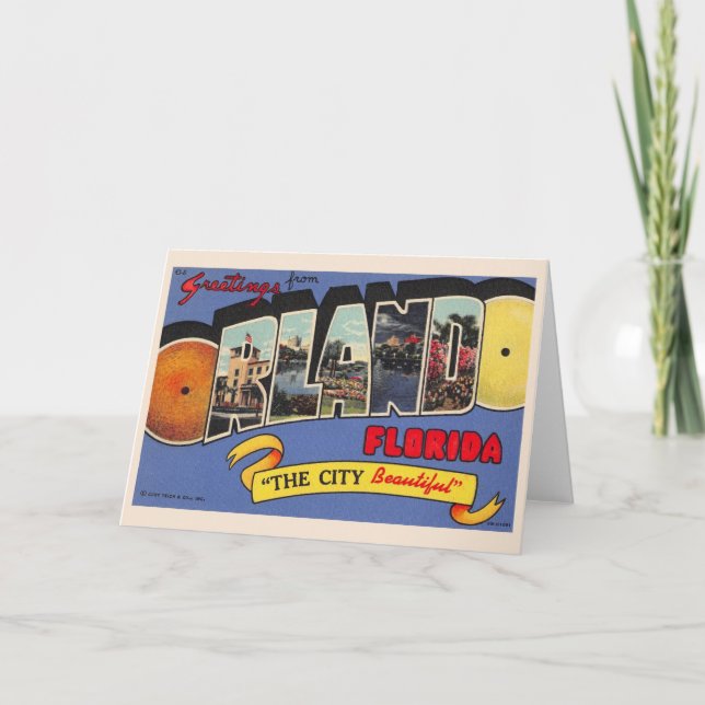 Carte Orlando Floride vintage (Devant)