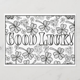 Carte OrnaMENTAL bons Shamrocks de chance Couleur de vot