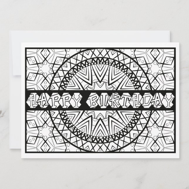 Carte OrnaMENTAL Joyeux Anniversaire Couleur du cadran s (Devant)