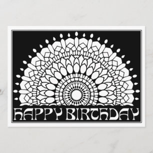 Carte OrnaMENTALs heureux Anniversaire Mandala couleur v
