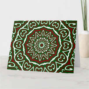 Carte Ornat Maximaliste Super Noël Mandala Patter