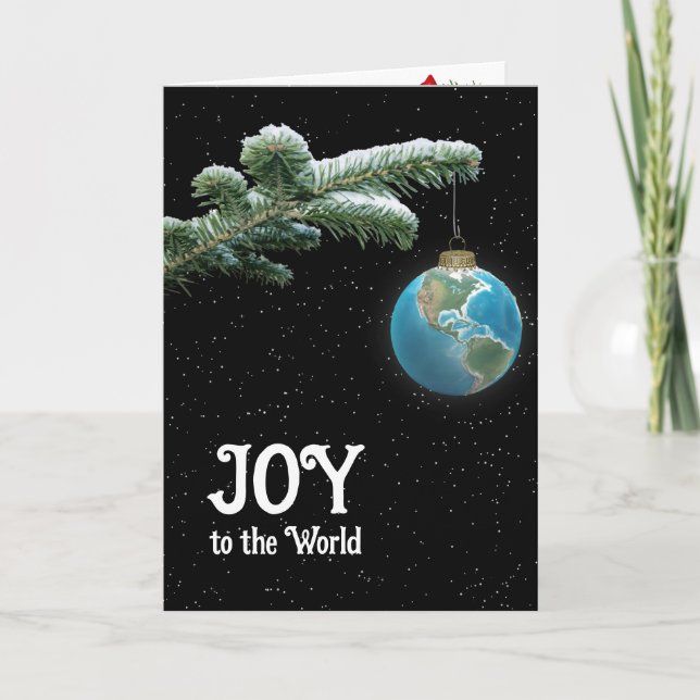 Carte Ornement de boule de Noël avec des étoiles (Devant)